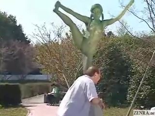 Mosaïque; une living nu femelle japonais jardin statue