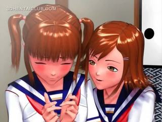 Attractive anime paní odření ji vysokoškolačky pořádný píča
