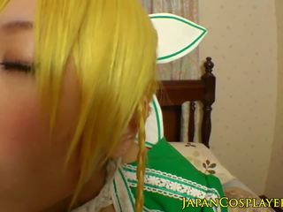 Japanese cosplay honey as leafa in pov action