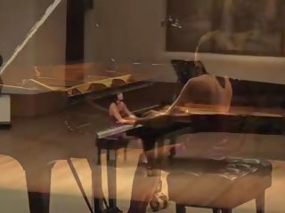 Attractive Asian babe plays Russian composer Scriabin
