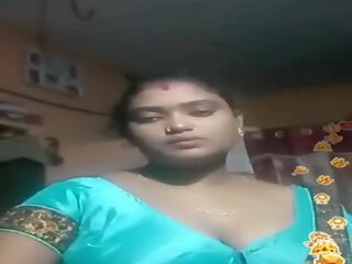 Tamil Indian BBW Blue Silky Blouse Live, xxx movie 02